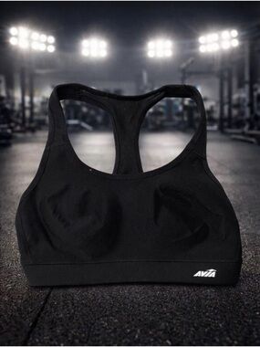 Avia Black Racerback High-Support Sports Bra- NWOT